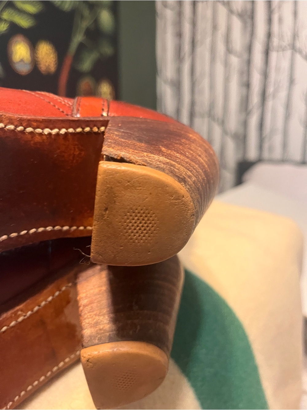 Vintage FRYE Women's Tall Leather Riding Boots - Red - Picture 10 of 10